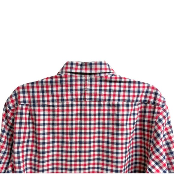 Retro J Crew Gingham‎ Check Cotton  LS Button Down Mid Weight Shirt - Picture 7 of 8